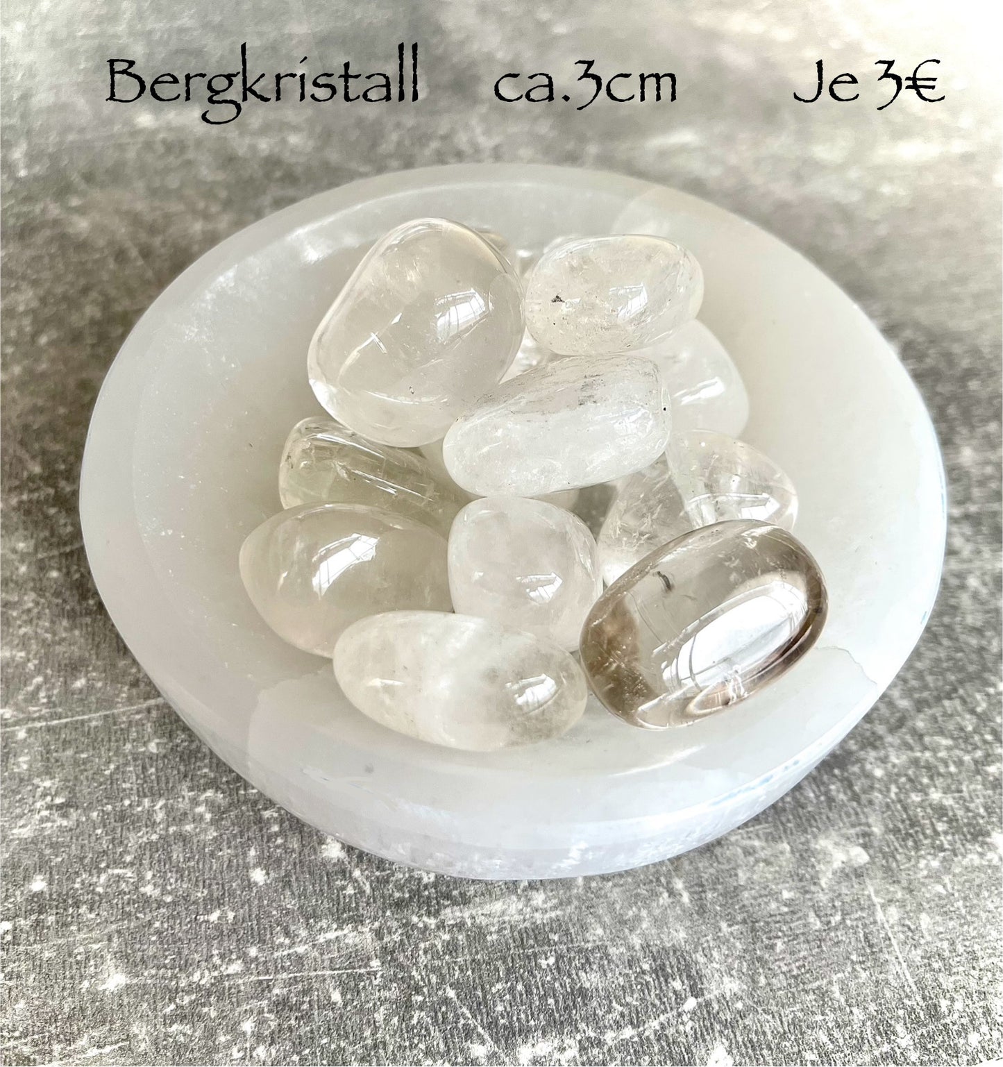 Bergkristall Trommelstein 3cm