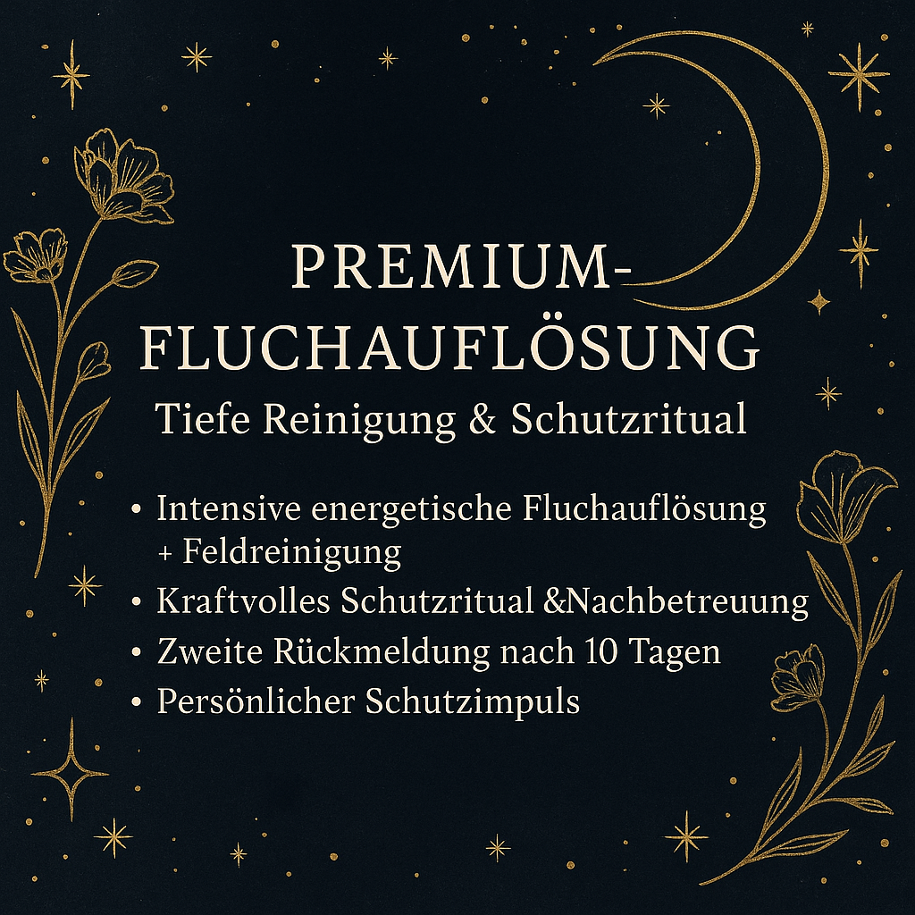 Premium-Fluchauflösung – Tiefe Reinigung & Schutzritual