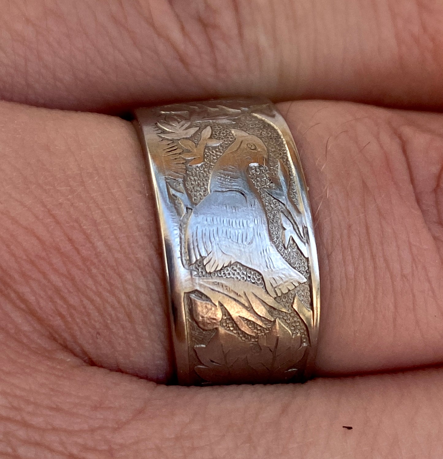 Ring *Wild Vogel* Edelstahl Besteckschmuck