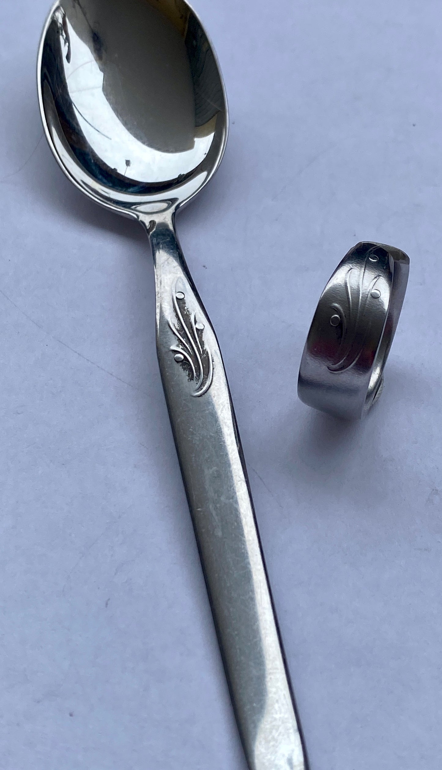 Ring *Knospe* Edelstahl Besteckschmuck