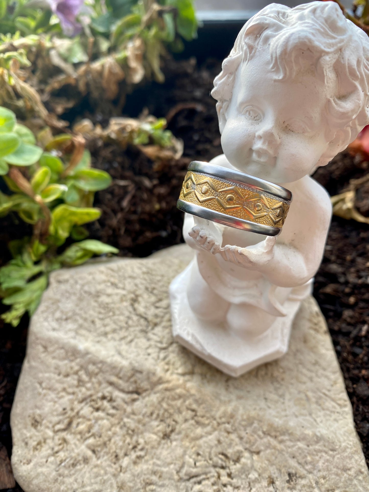 Ring *Golden Belt* Edelstahl vergoldet Besteckschmuck