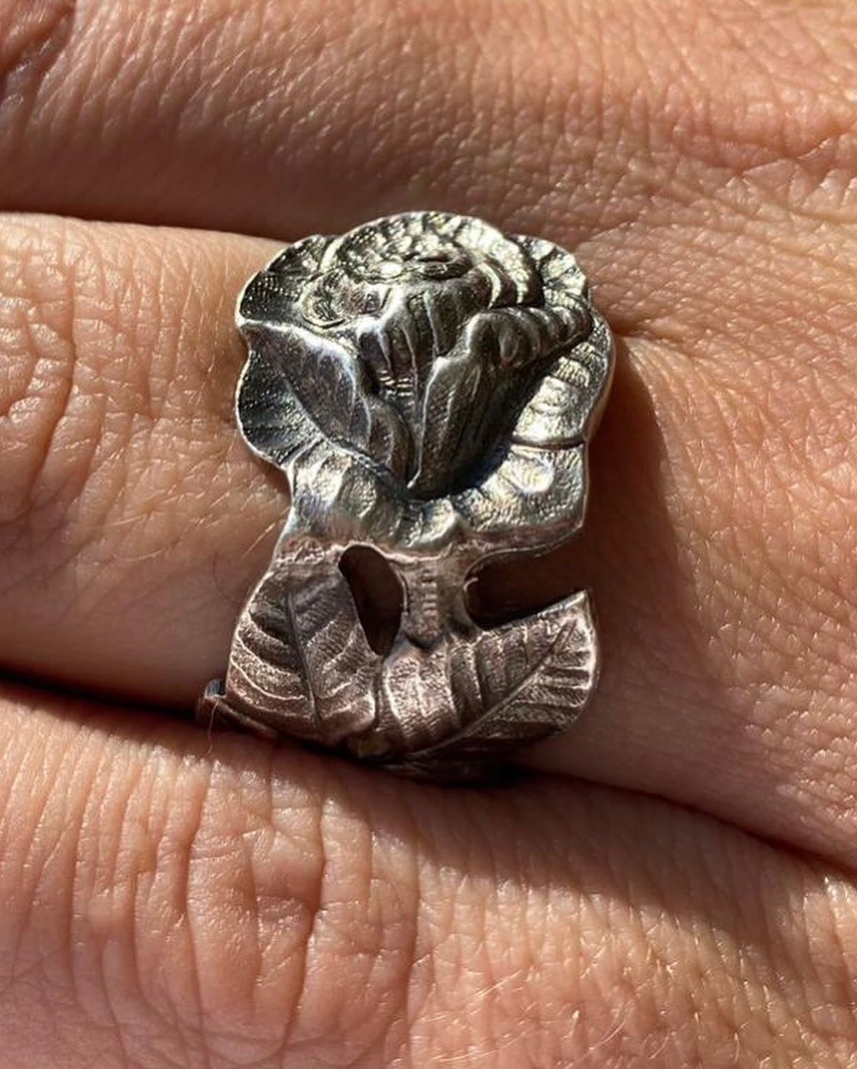 Silberring „Rose“ Ring Besteckschmuck echt Silber
