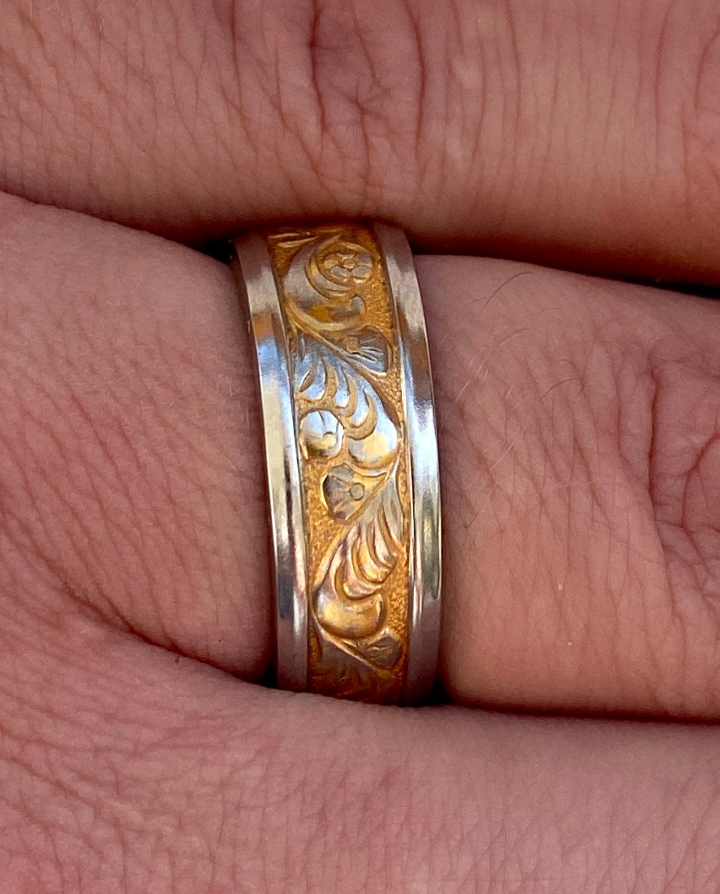 Ring *Golden Rank* Edelstahl vergoldet Besteckschmuck