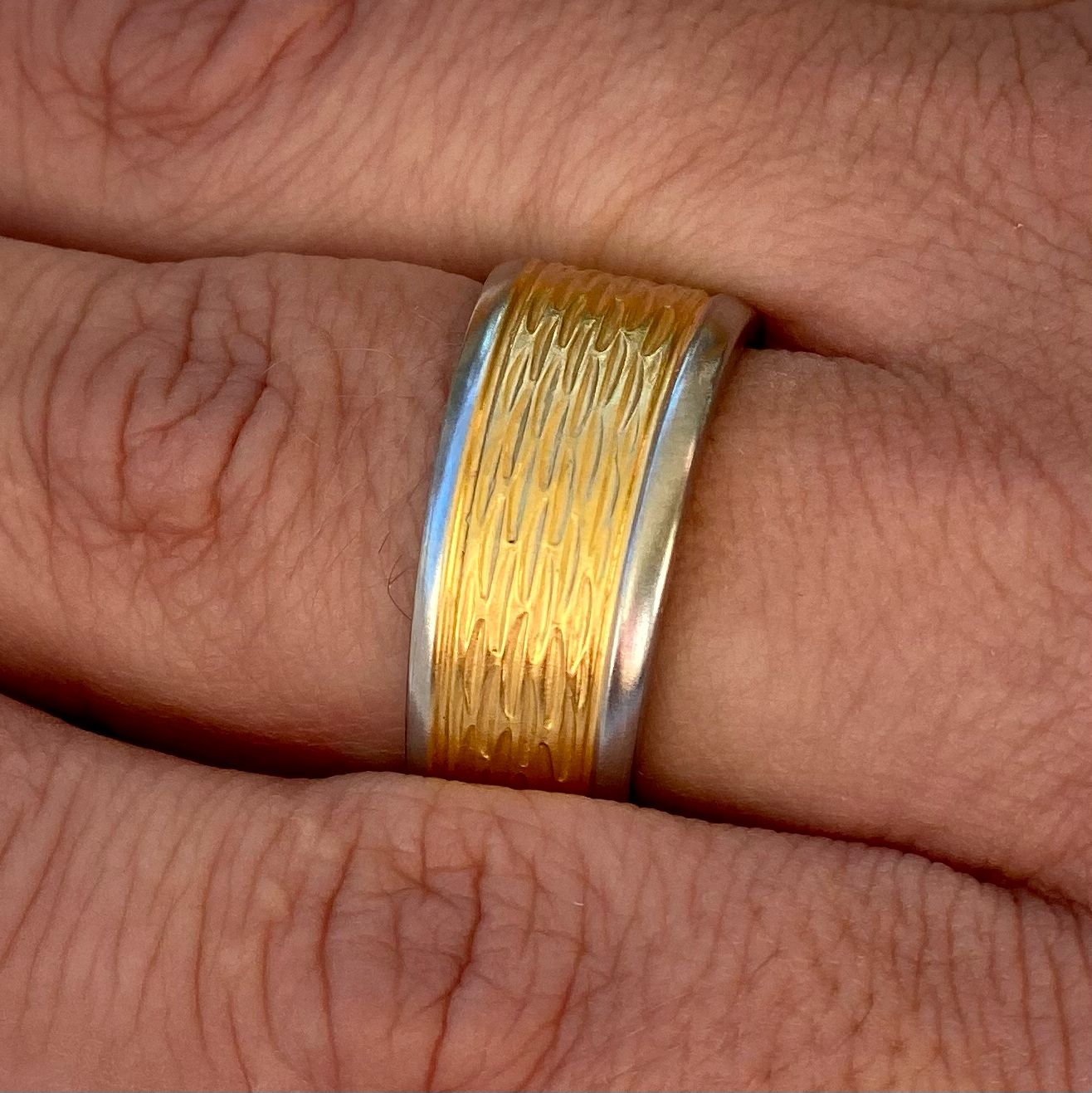 Ring *Golden Wave* vergoldet Besteckschmuck