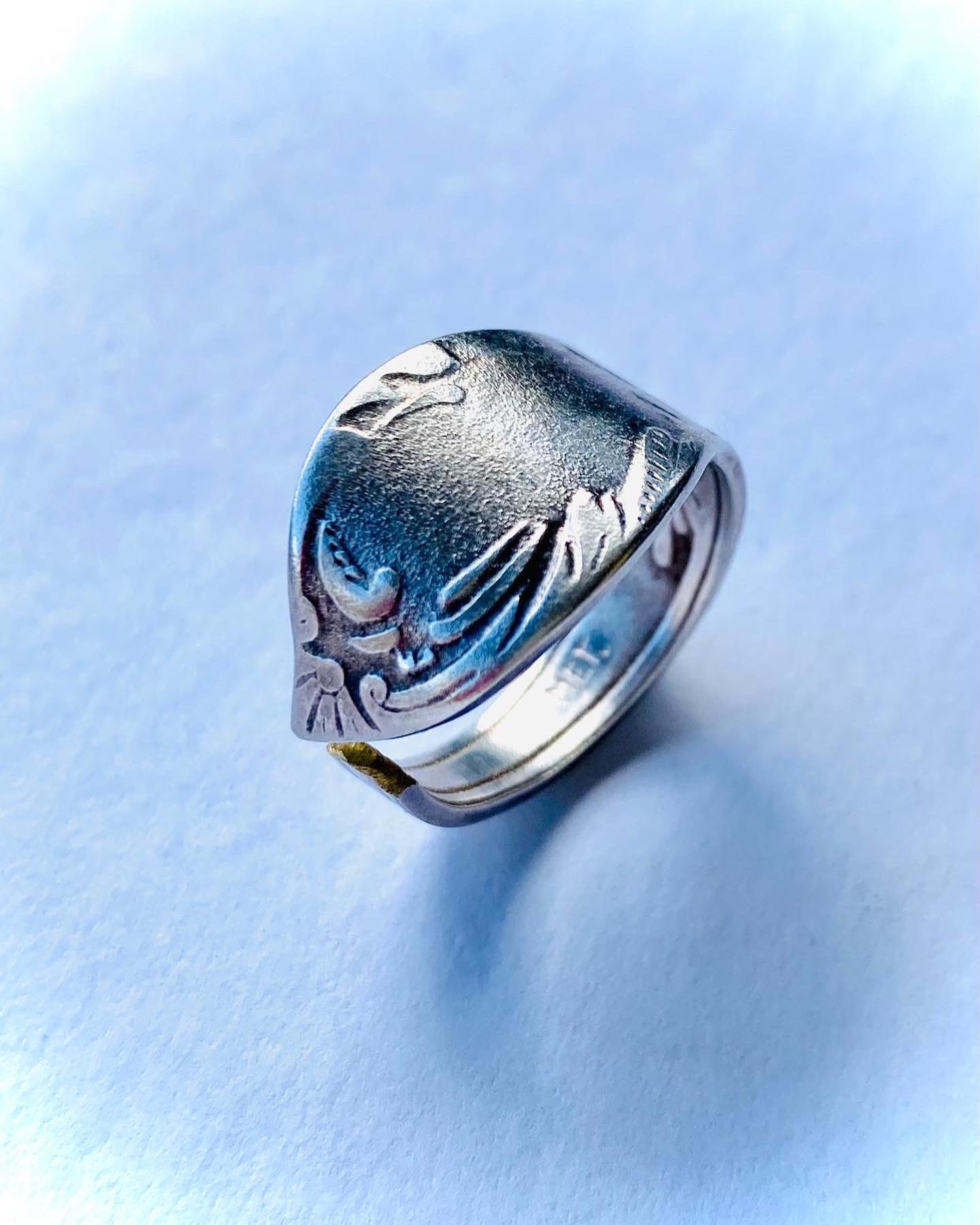 Ring „Scape“ versilbert Besteckschmuck