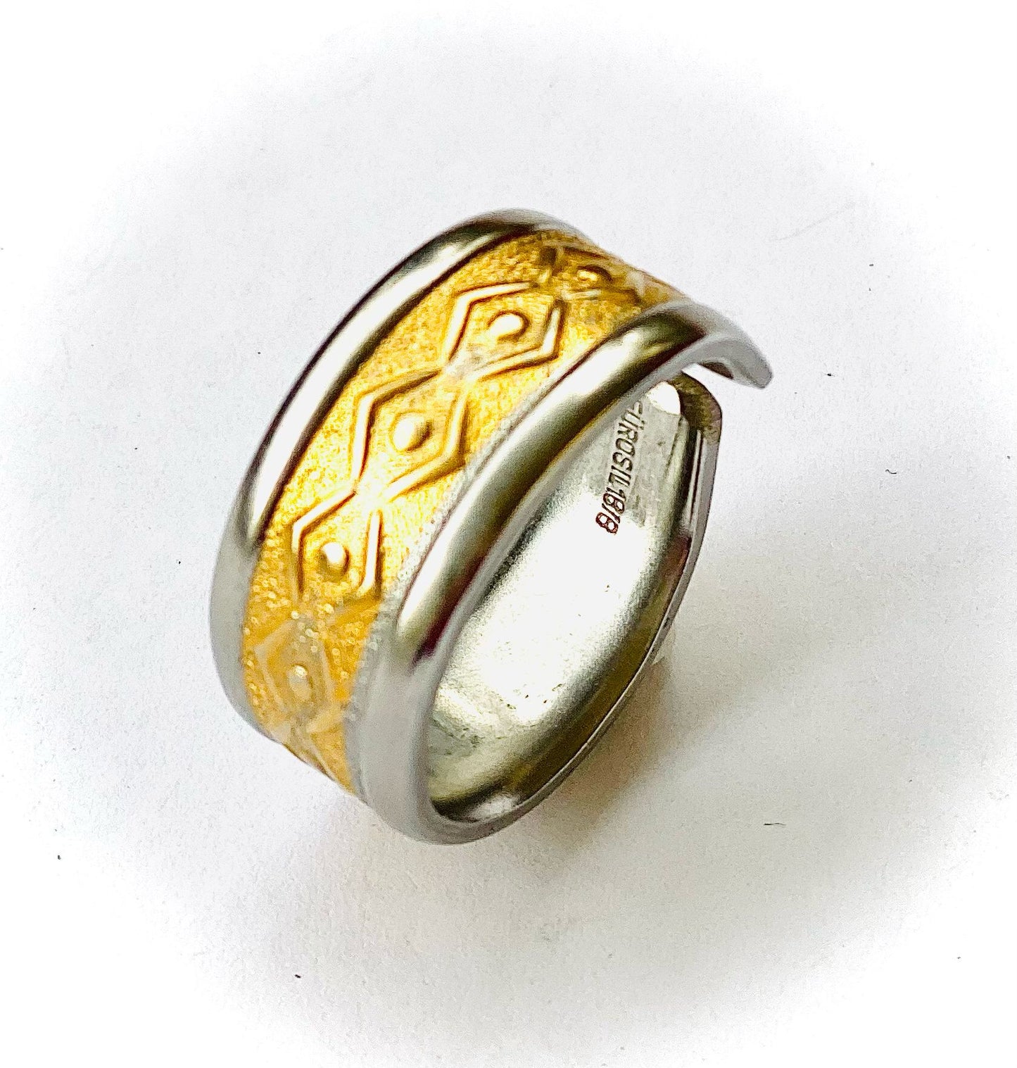 Ring *Golden Belt* Edelstahl vergoldet Besteckschmuck
