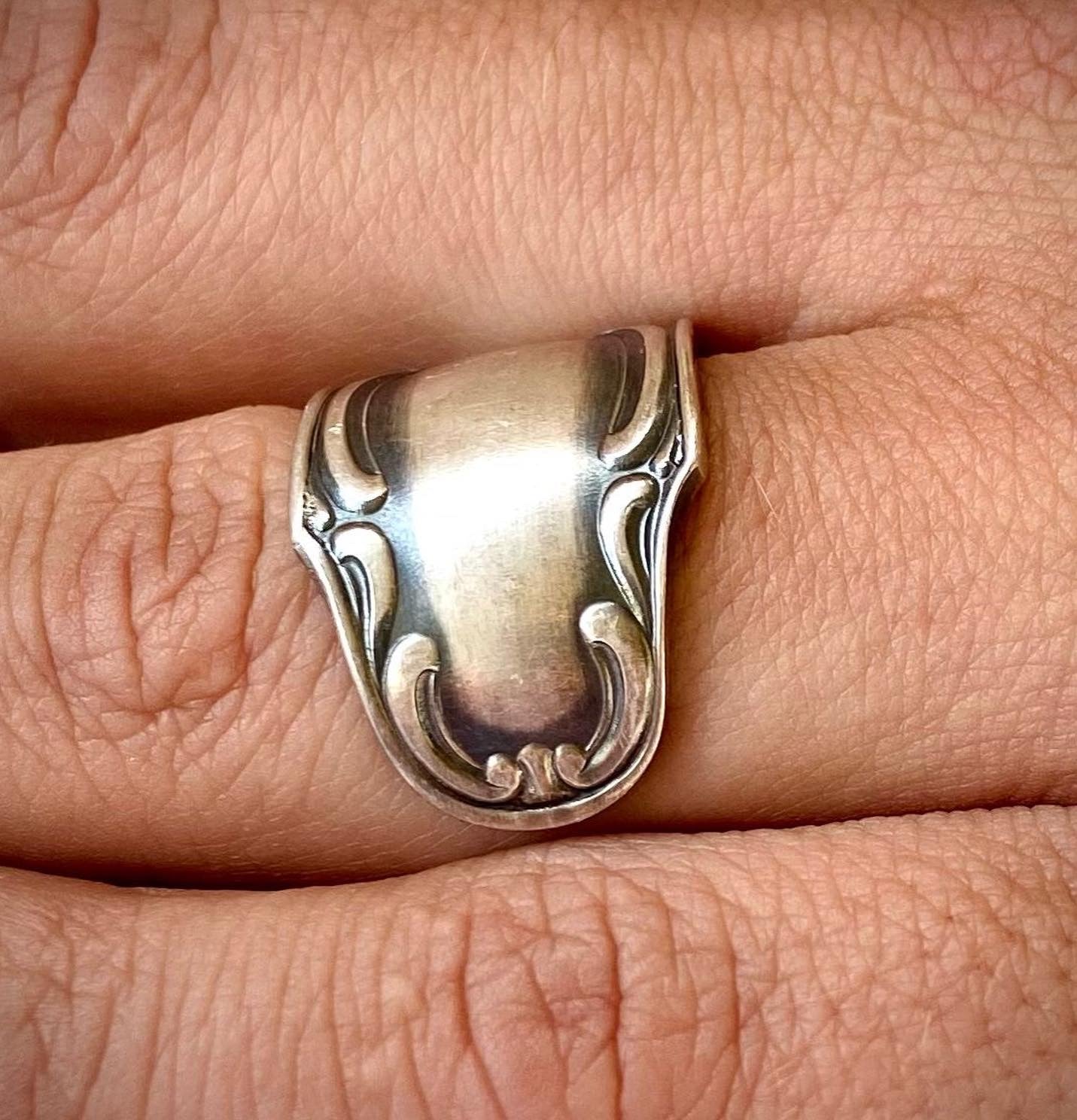 Silberring „Black Barock“ Ring Besteckschmuck