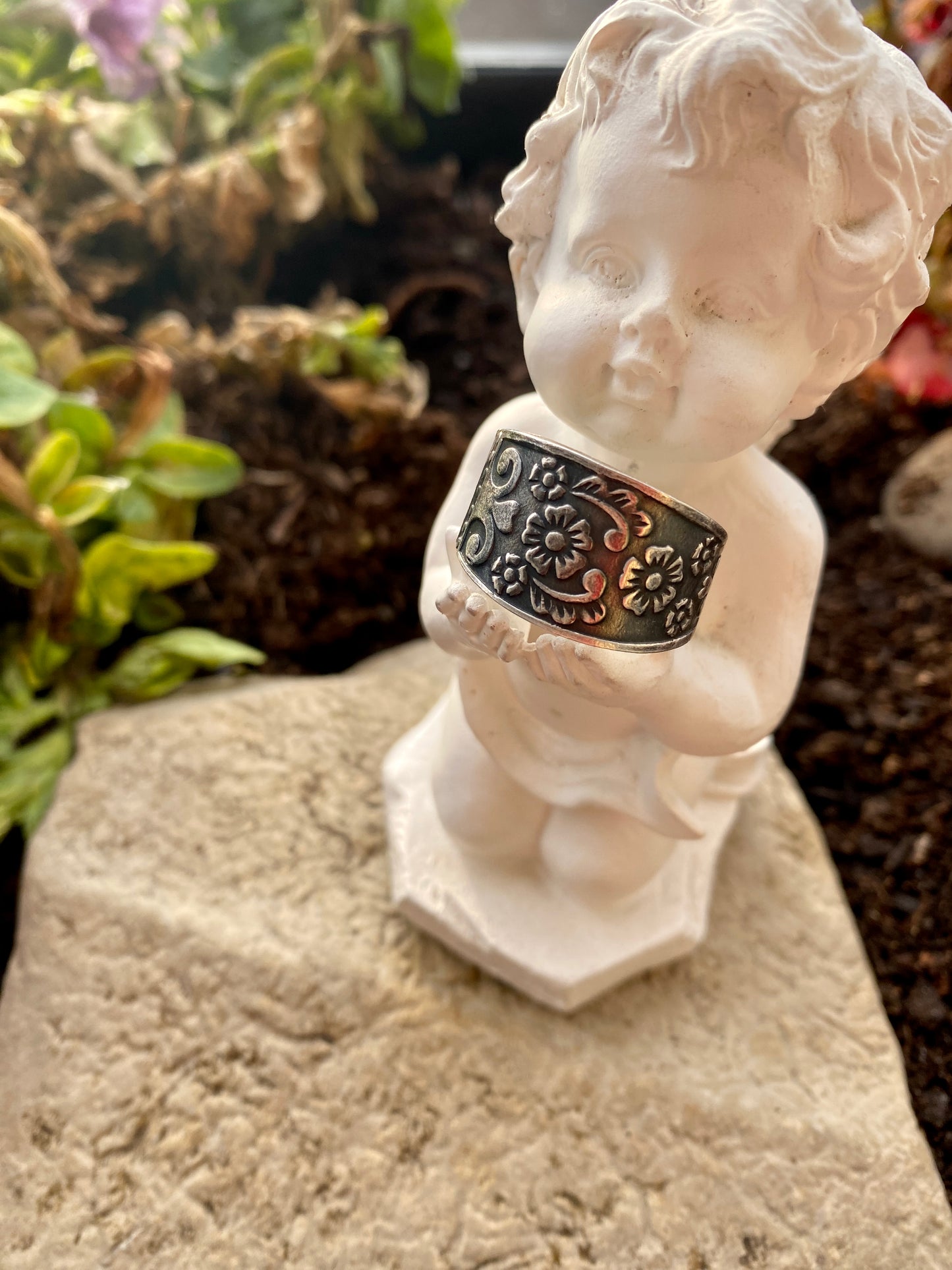 Ring *Black Bouqet* Edelstahl Besteckschmuck