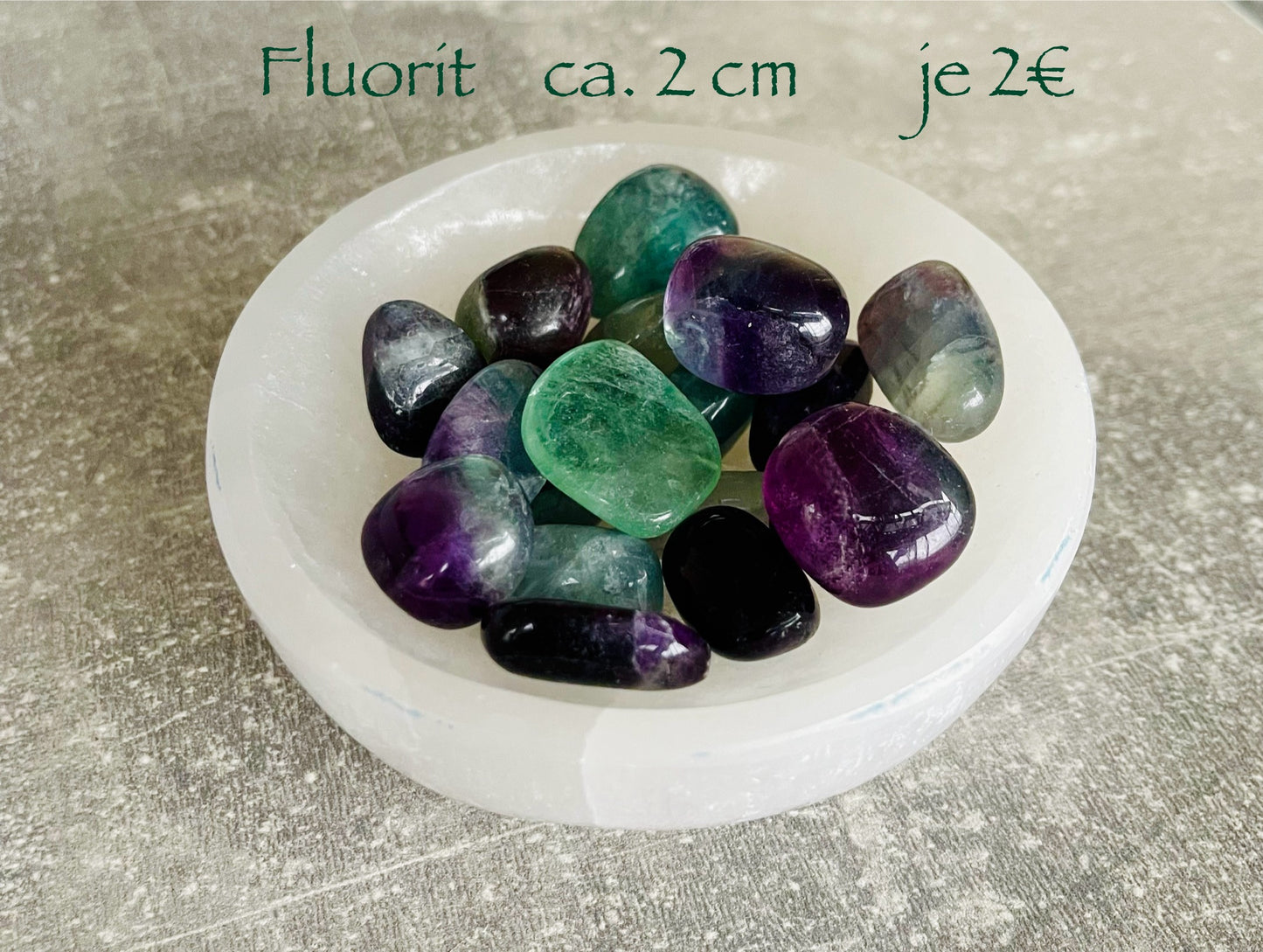 Fluorit Trommelstein 2cm