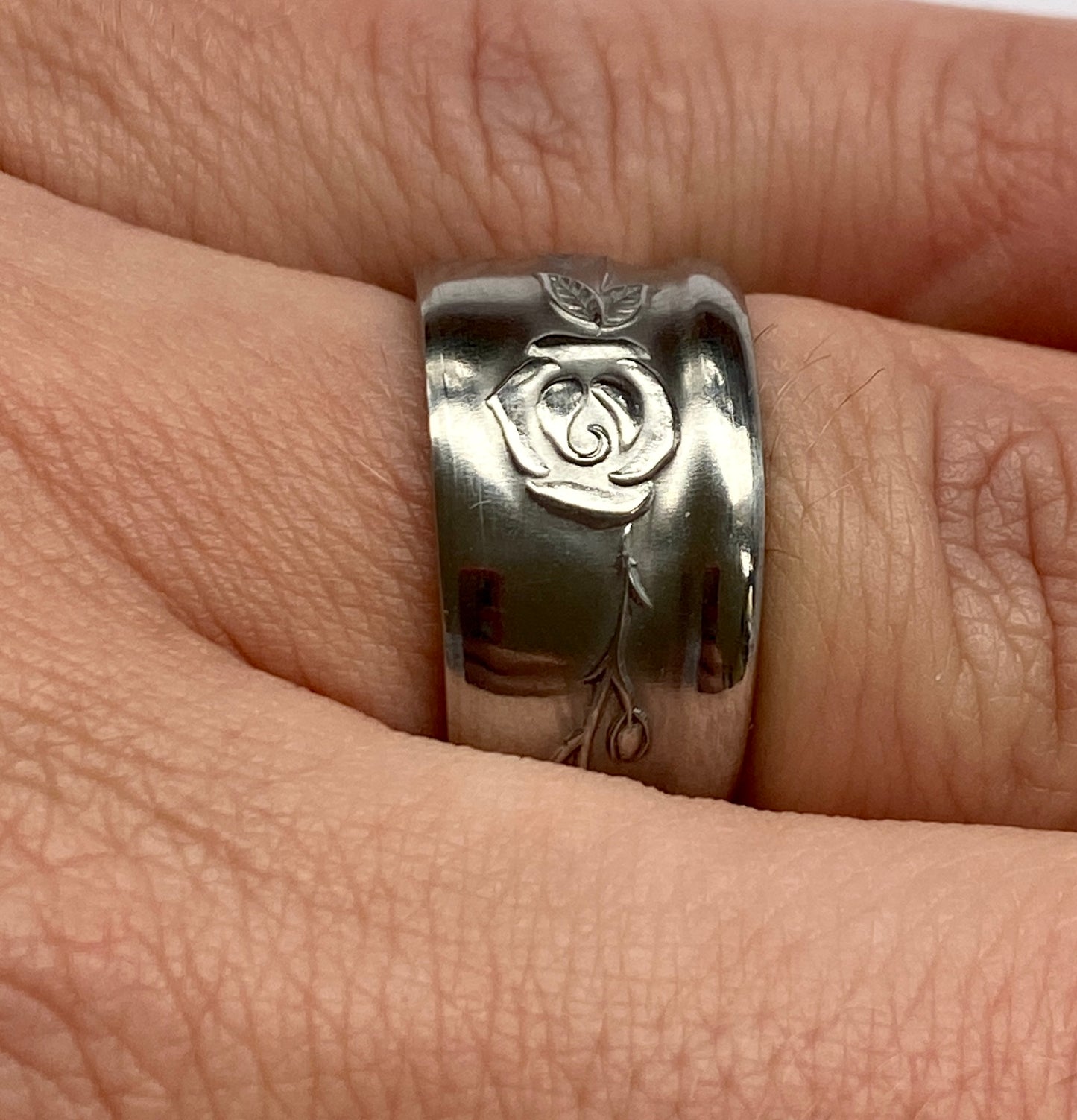 Ring *Rose Pot* Edelstahl Besteckschmuck
