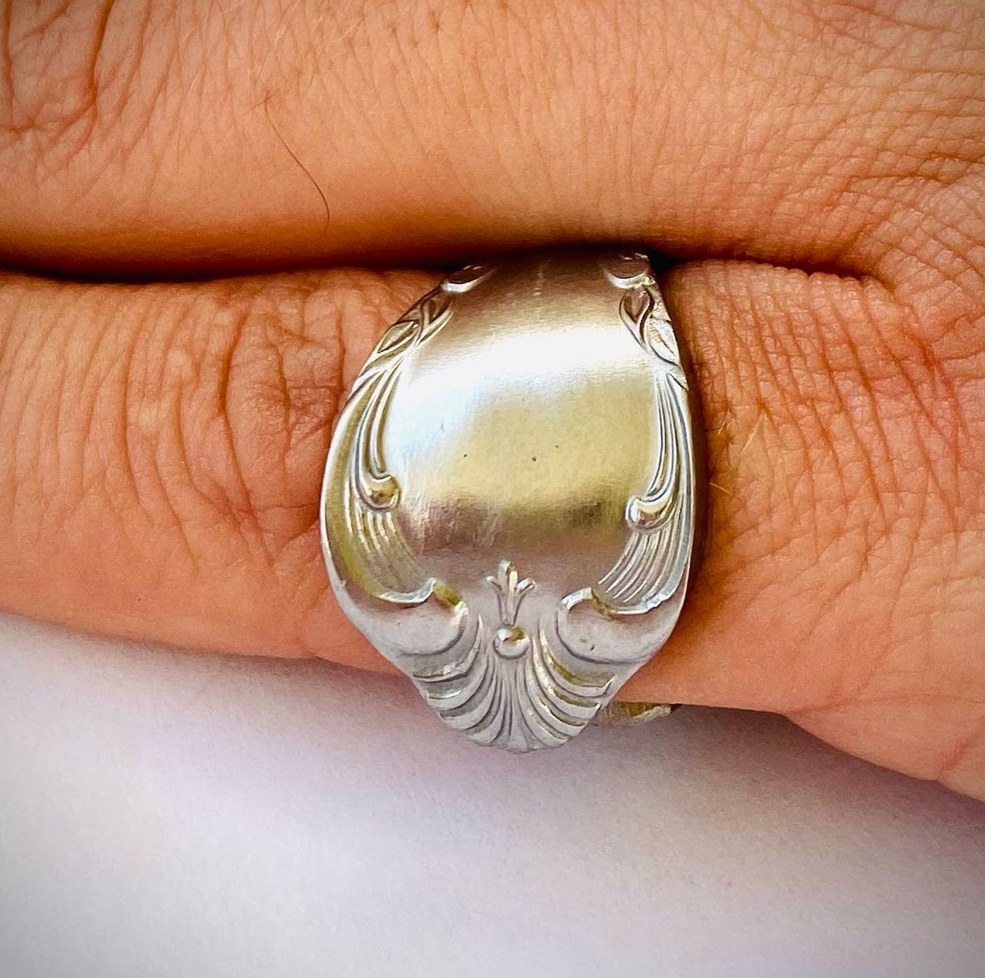 Ring „Lilshell“ Edelstahl Besteckschmuck