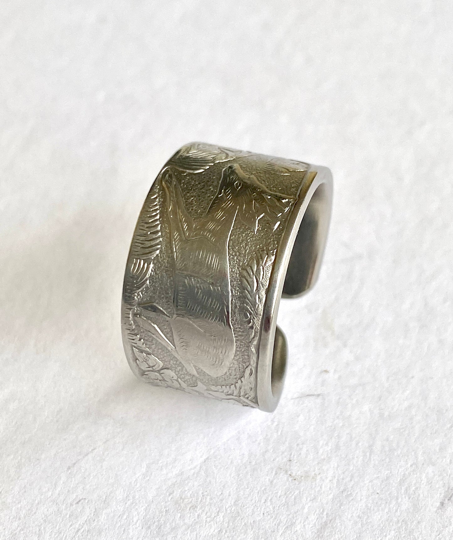 Ring *Wild Reh* Edelstahl Besteckschmuck