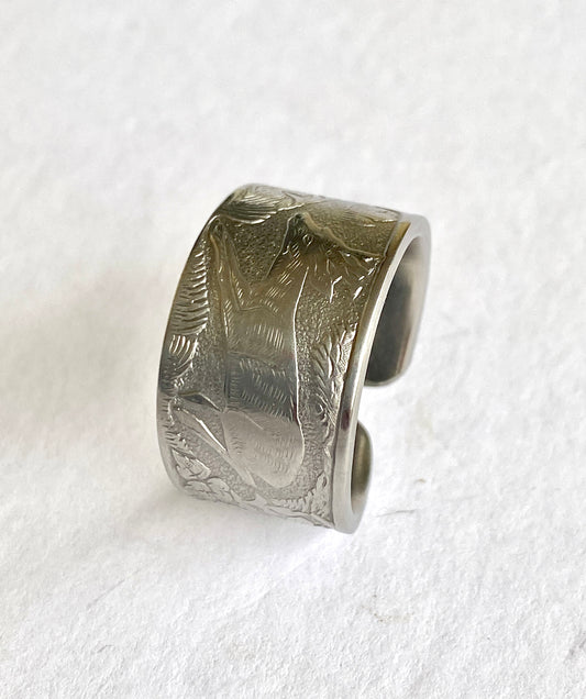 Ring *Wild Reh* Edelstahl Besteckschmuck