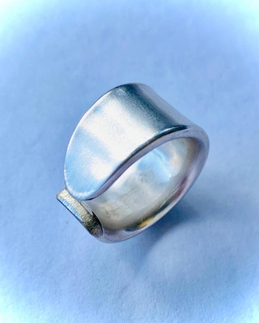 Ring „Pure“ versilbert Besteckschmuck