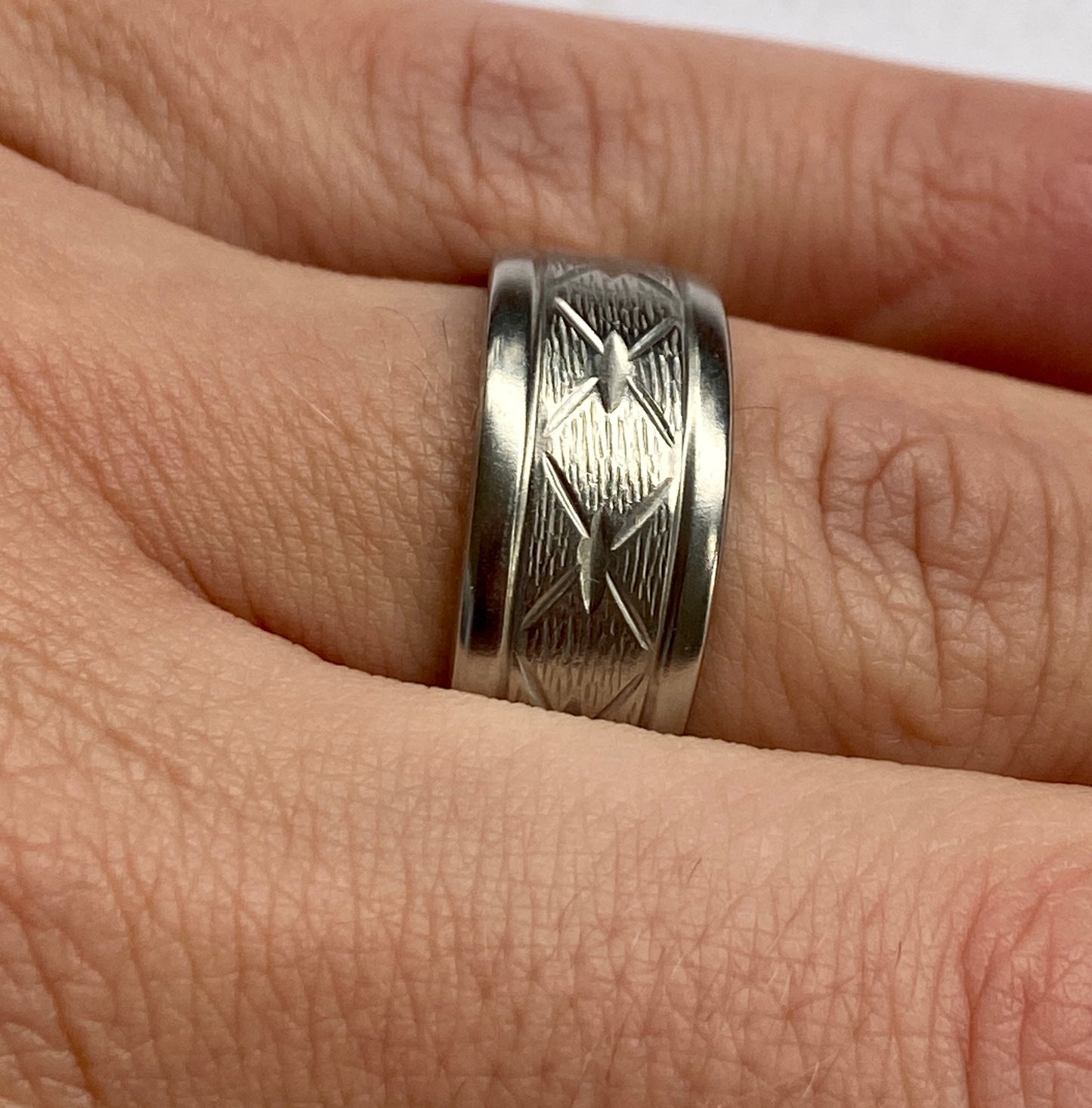 Ring *Silver X* Edelstahl Besteckschmuck
