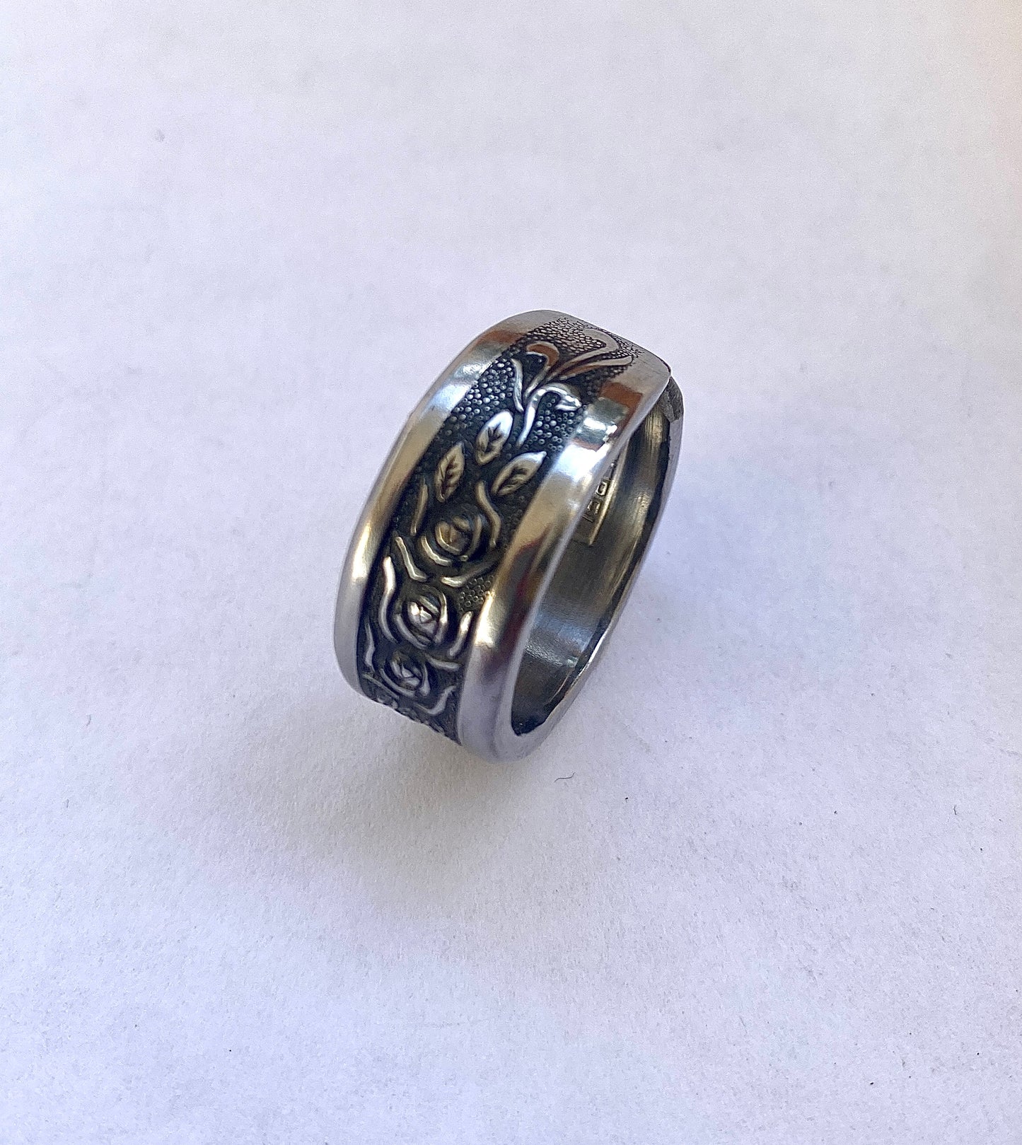 Ring *Rosenstrauch* Edelstahl Besteckschmuck