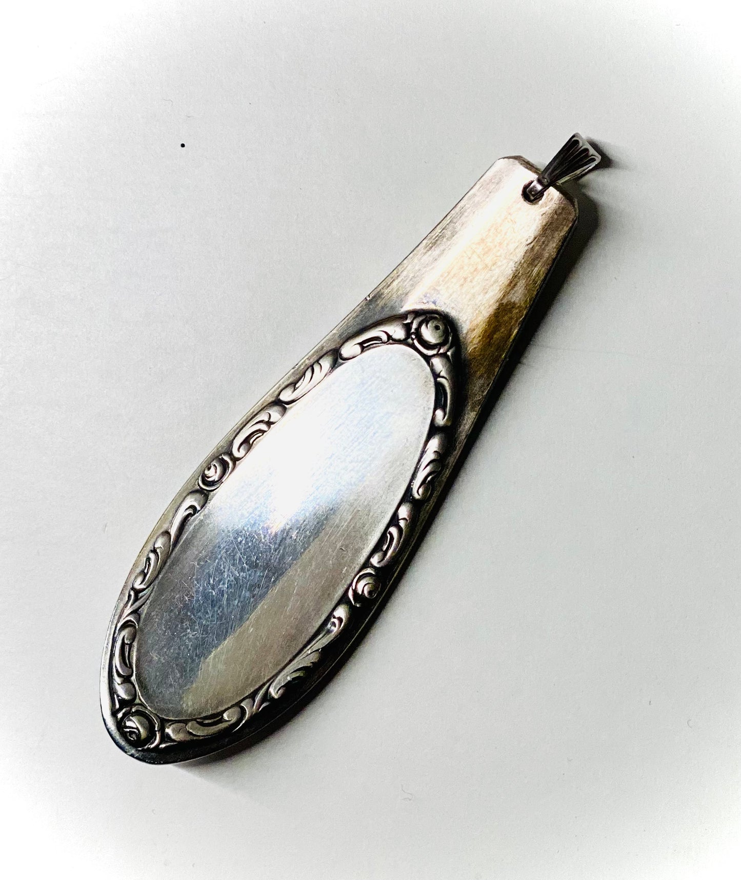 Anhänger *Schneewittchen* Edelstahl versilbert Besteckschmuck
