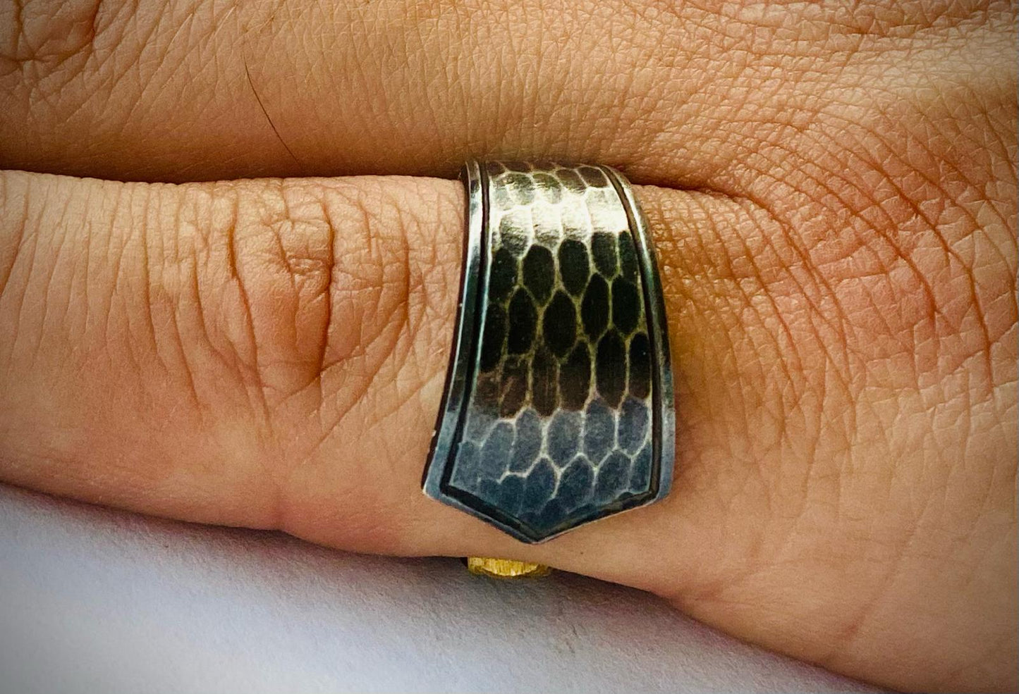 Ring „Black“ versilbert patiniert Besteckschmuck