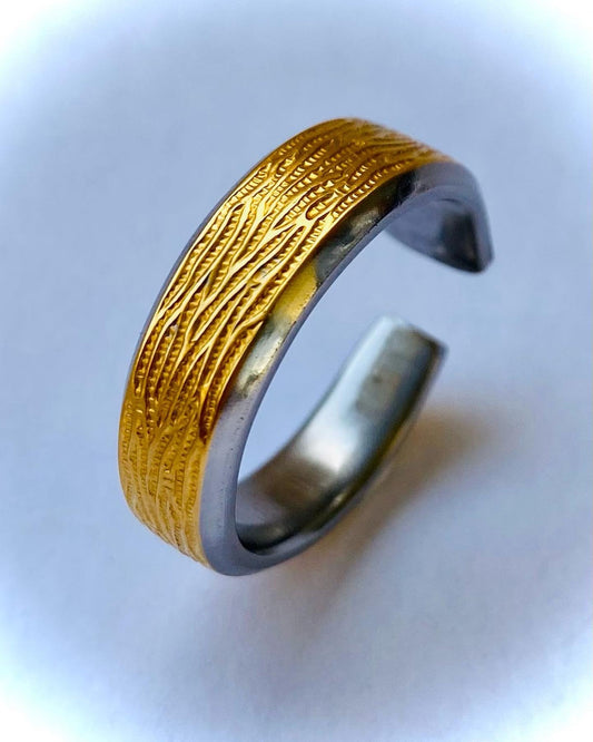 Ring *Goldfluss* vergoldet Besteckschmuck