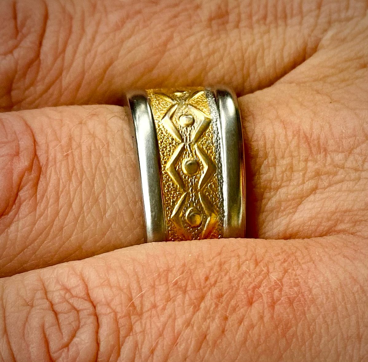Ring *Golden Belt* Edelstahl vergoldet Besteckschmuck