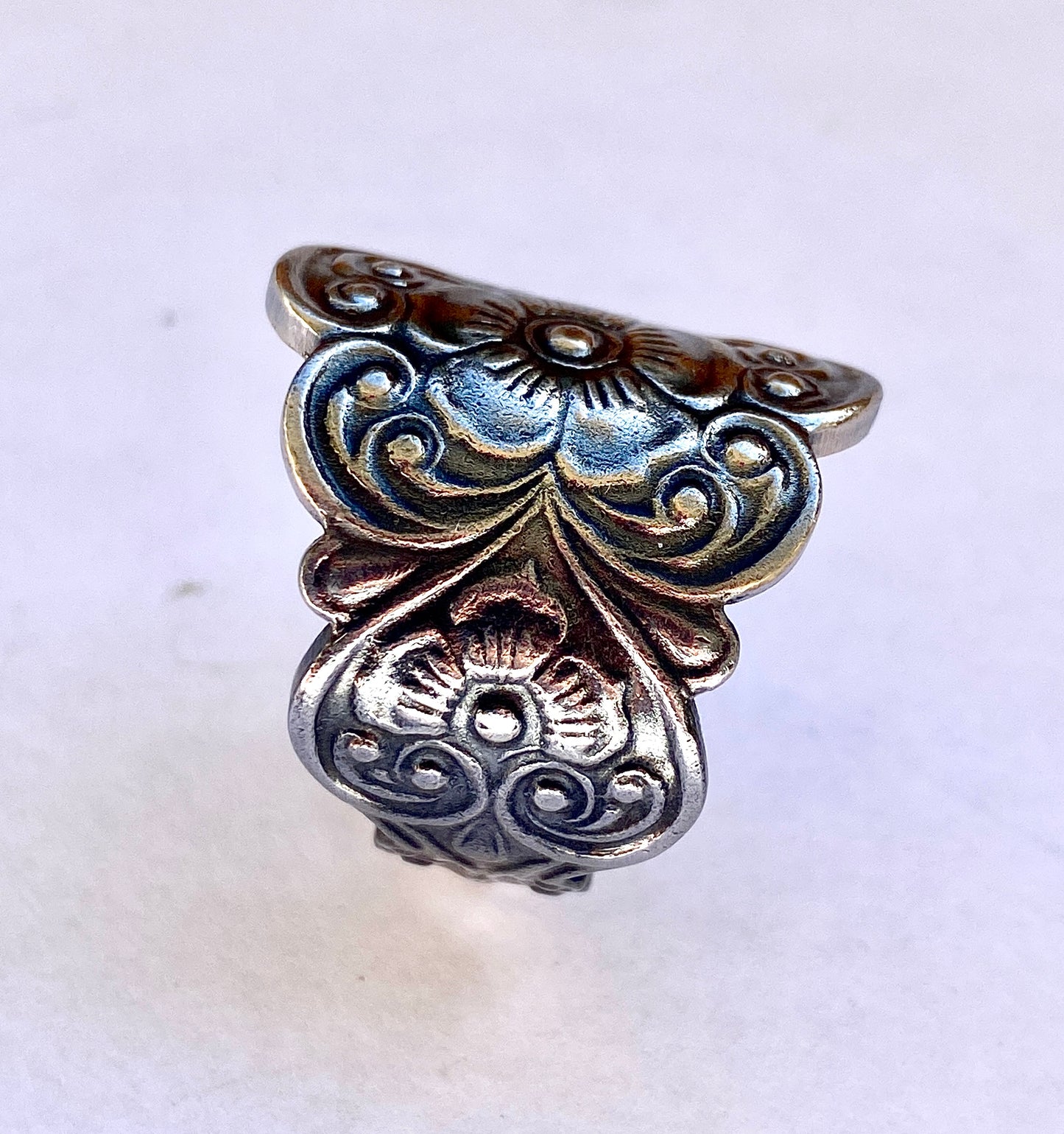 Ring *Flower Power* Edelstahl Besteckschmuck