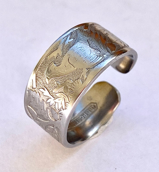 Ring *Wild Vogel* Edelstahl Besteckschmuck
