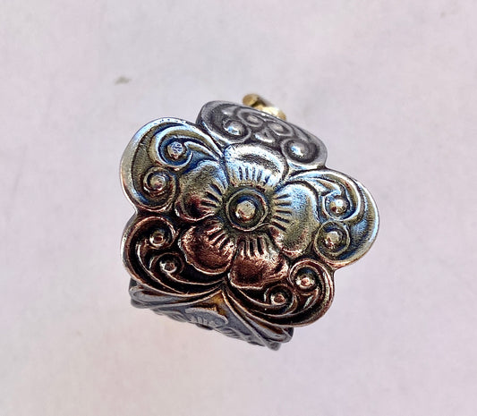 Ring *Flower Power* Edelstahl Besteckschmuck