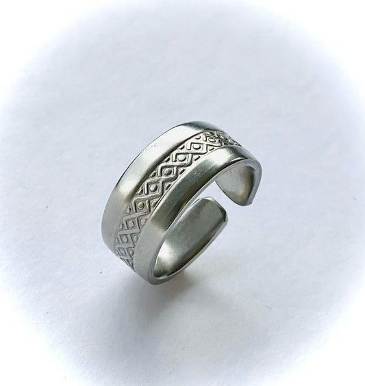 Ring *Silver Belt* Edelstahl Besteckschmuck