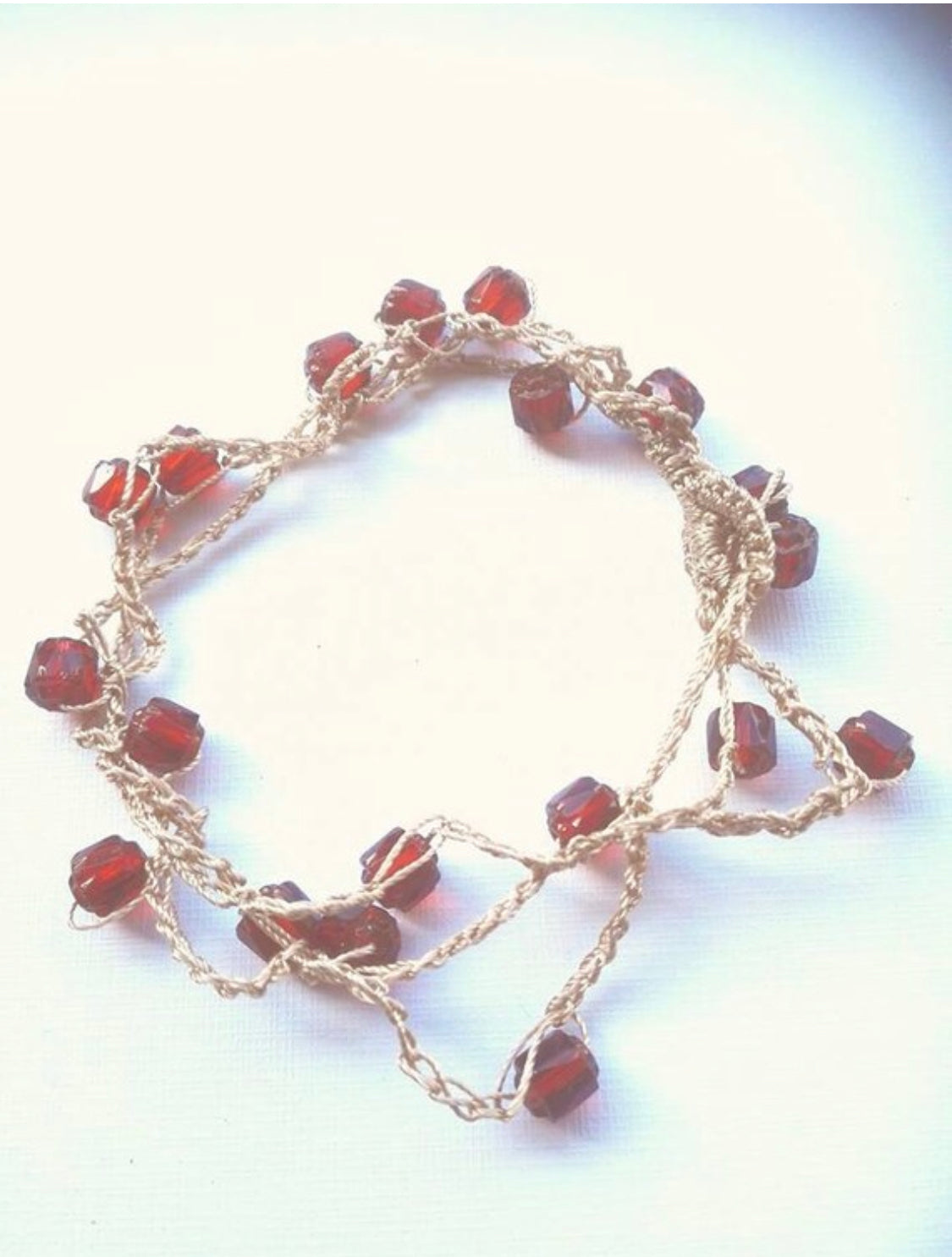Glasperlen Armband Kaffee braun