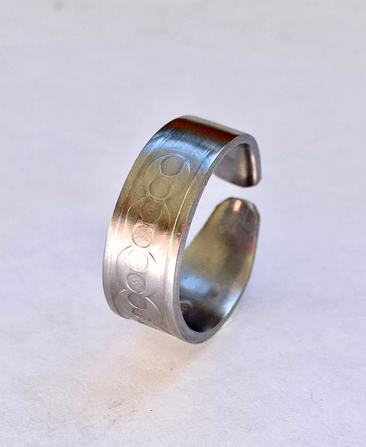 Ring „DDR Nostalgie 2“ Edelstahl Besteckschmuck