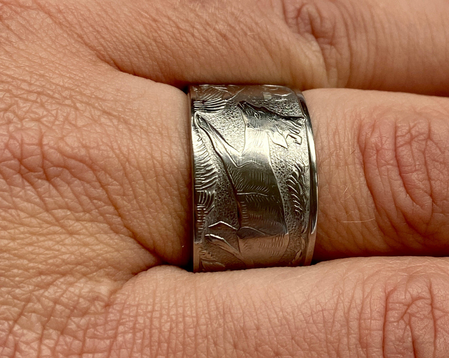 Ring *Wild Reh* Edelstahl Besteckschmuck