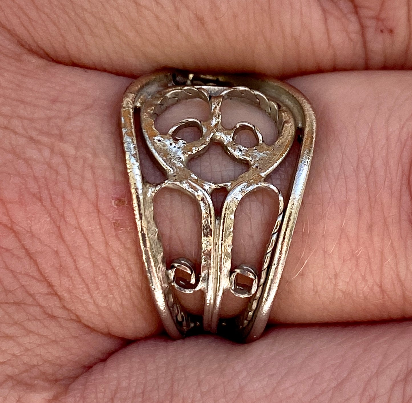 Ring *Tapfere Schneiderlein* Edelstahl versilbert Besteckschmuck