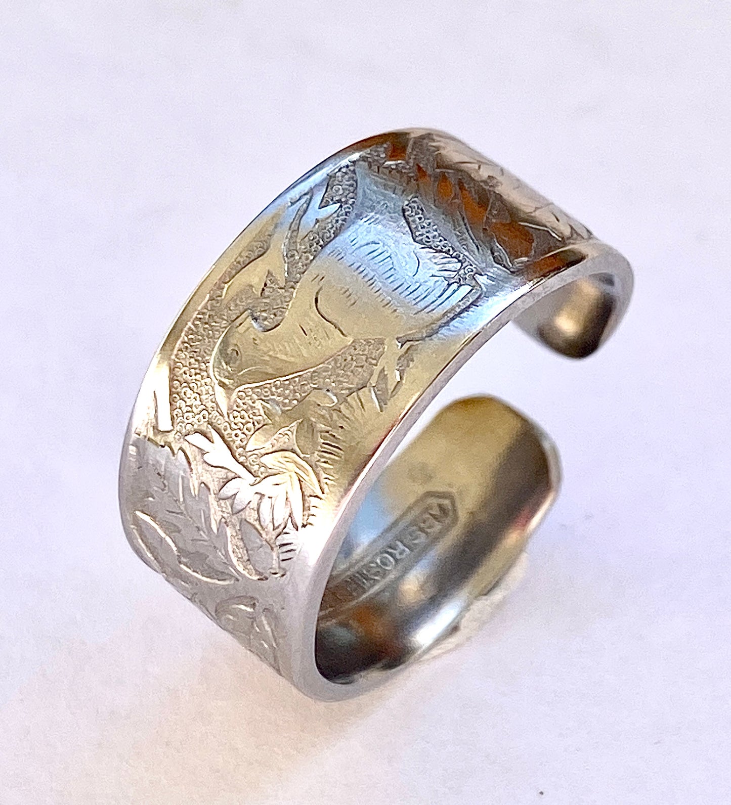 Ring *Wild Vogel* Edelstahl Besteckschmuck