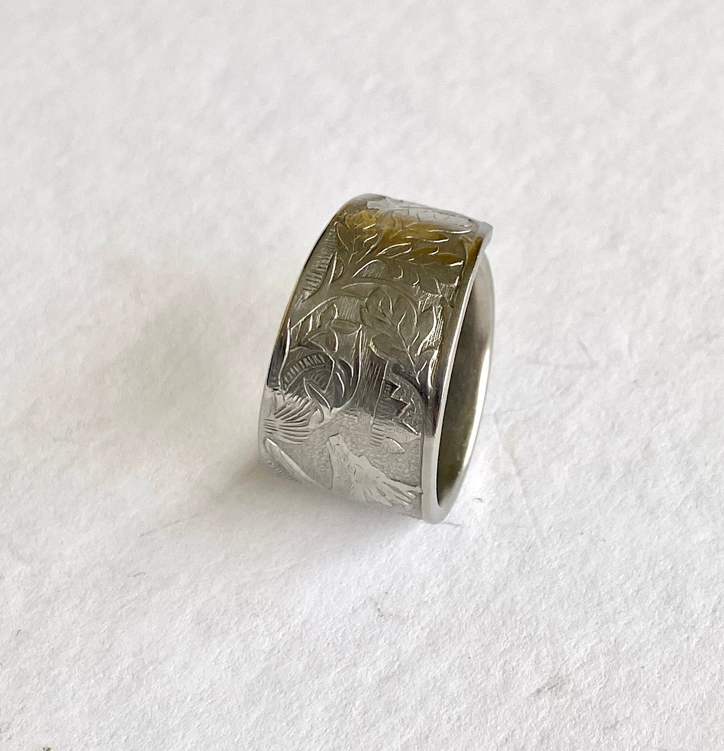 Ring *Wild Reh* Edelstahl Besteckschmuck