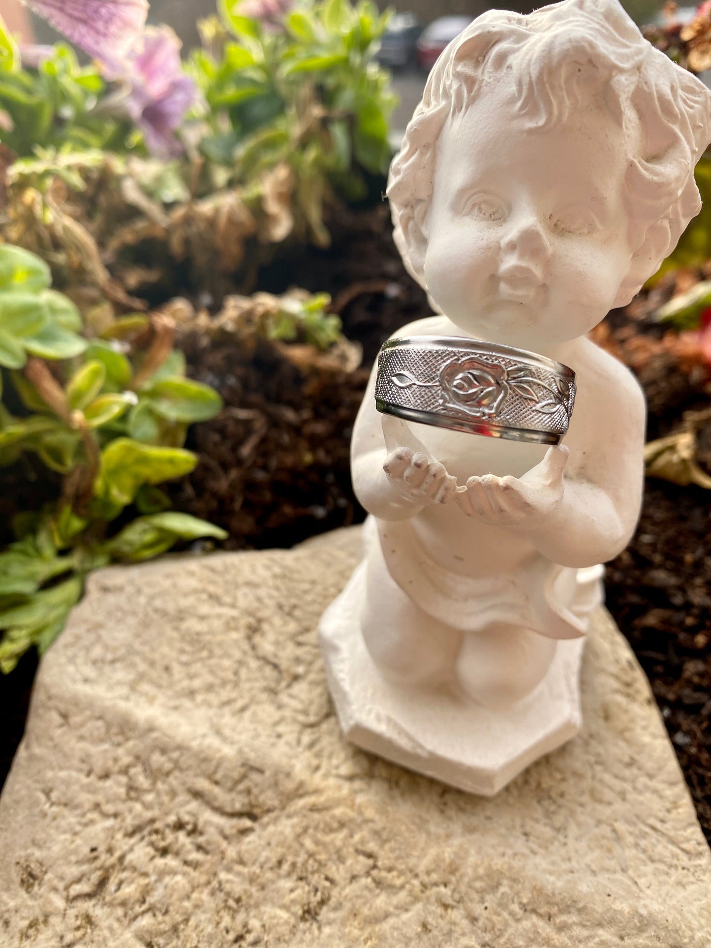 Ring *Silver Rose* Edelstahl Besteckschmuck
